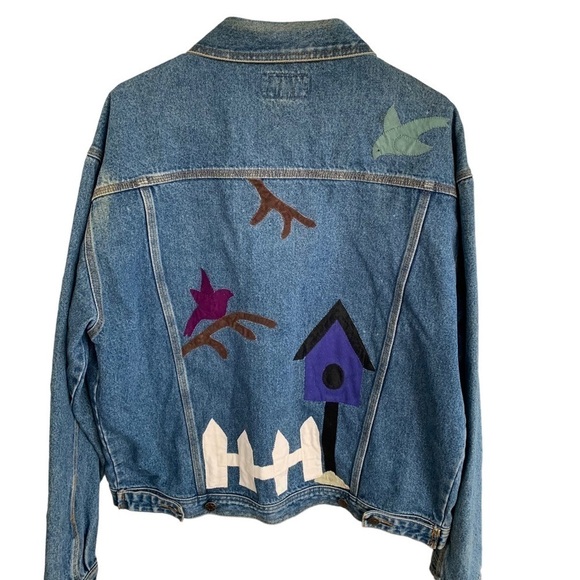 American Vintage Jackets & Blazers - Vintage Blue Jean Denim Jacket Cabin Creek Quilts Malden West Virginia Women’s L